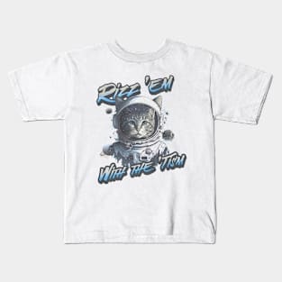 Rizz Em With The Tism Funny Autism ADHD Austism Kids T-Shirt